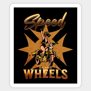 Speed On Two Wheels Motorcycle Racer Sticker